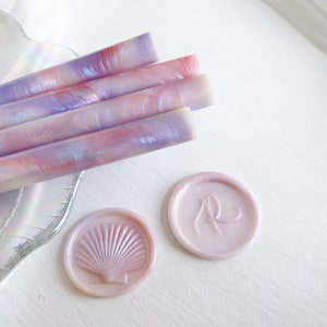 Varillas de cera de sellado mixtas de color púrpura claro polarizado para sello de cera, invitación de boda, cera de sellado para invitaciones, fiesta, baby shower