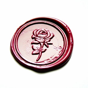 Hermosa rosa sello de cera sello flor cera sellos boda cera sellos kit estilo 2