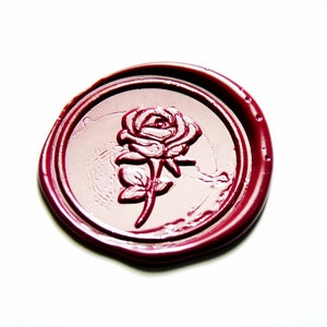 Beautiful rose wax seal stamp flower wax seals wedding wax seals kit style 2