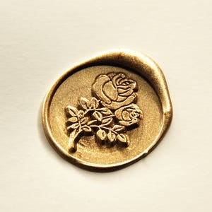 Elegant rose wax seal stamp flower wax sealing wedding invitation wax seals kit  gift wrapping