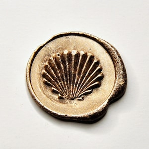 3D Shell wax seal stamp relief shell seals invitation wax seals 3D wedding shell  wax seal Beach wedding seals