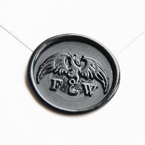 Custom Dragon with initials monogram wax seal stamp wedding invitation wax seals kit wedding logo stamp-gift for him