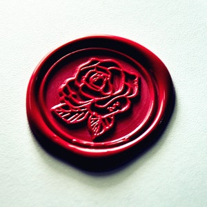 Rose wax seal stamp ,Custom rose sealing wax stamp, wedding invitation wax seals kit, gift wrapping, holiday gifts