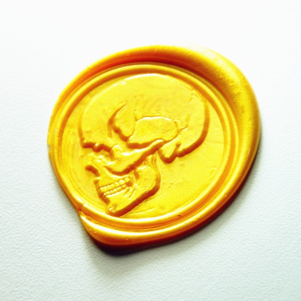 Skull silhouette wax seal stamp custom design wedding invitation wax seals kit gift wrapping seals Halloween seals
