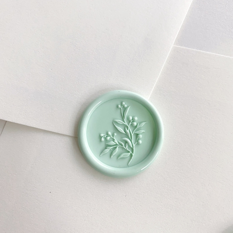 3D Greenery leaves wax seal stamp wedding invitation wax seals kit birthday gift sealing stamp gift for her 1 pcs wax seal stamp