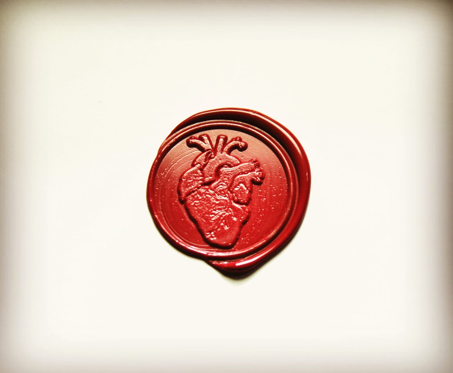Heart Wax Seal Stamp Real Heart Design Wax Seals Wedding - Etsy