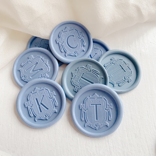 66 Color-Custom Gorgeous letter Self Adhesive Wax Seals -Single initial wax stickers-Peel and Stick Wax Seal-Premade Wax Seal