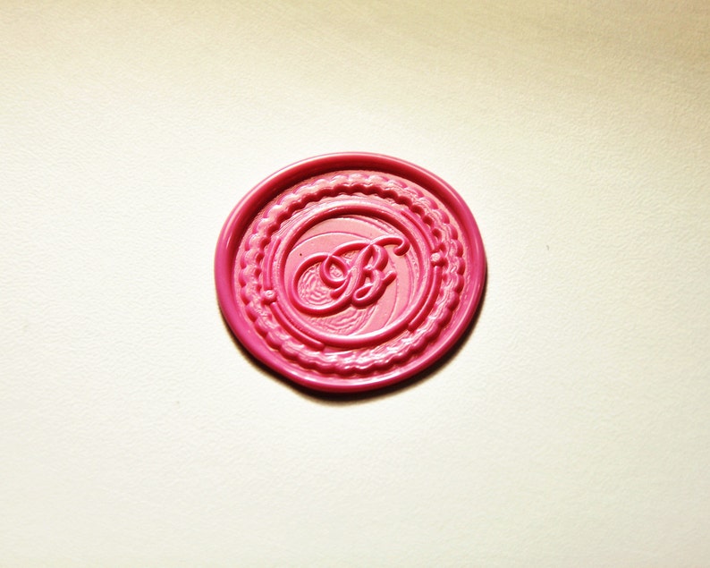 Lace circle custom single initials wax seal stamp personalize initial wax seals wedding invitation wax seals party wax seals kit