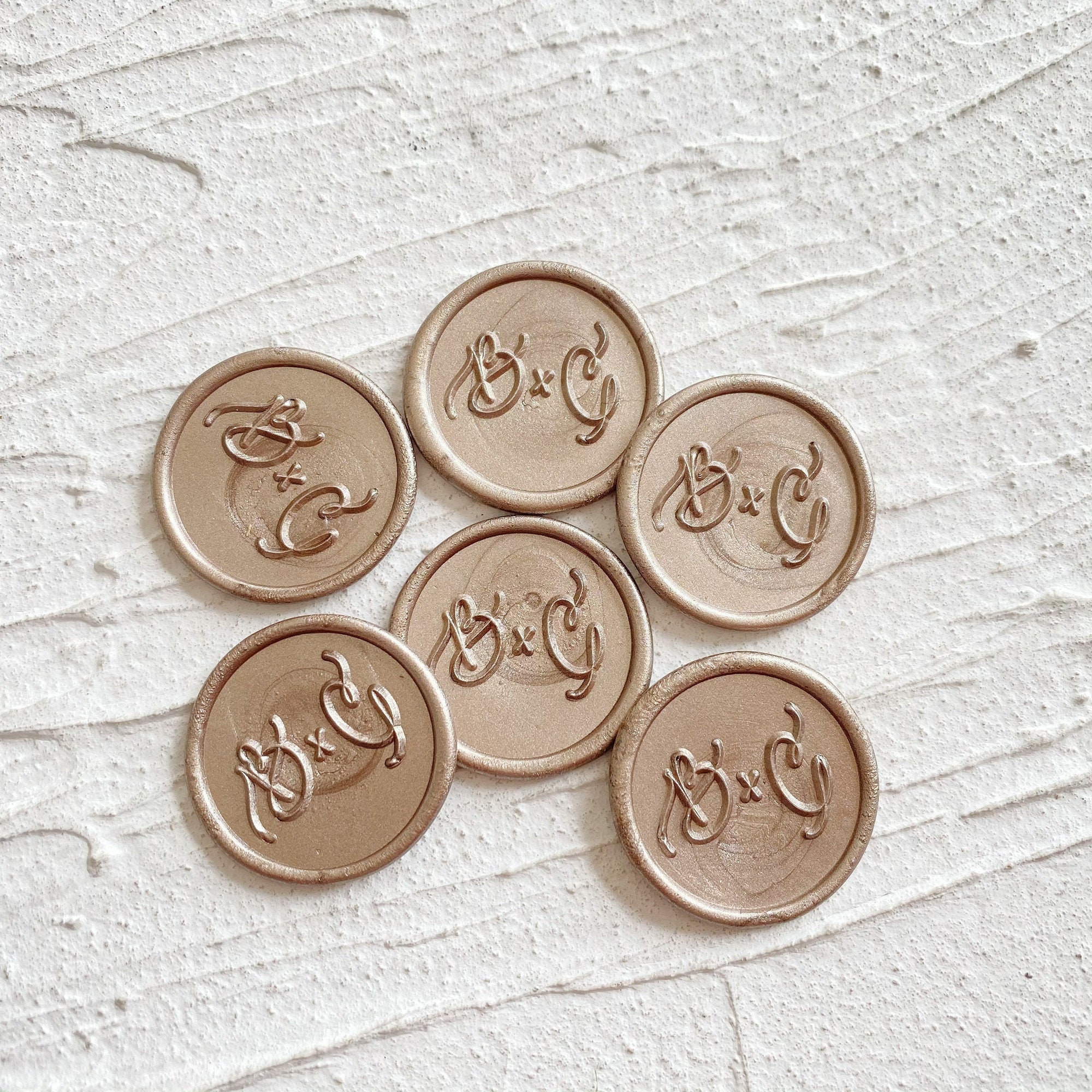 Custom Wax Seal Stickers - Custom Twigs Wedding Monogram Wax Seal Stickers