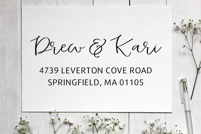 self inking Return address stamp,family address stamp,custom address stamp,wedding address stamp Q066