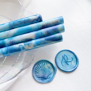 Polarisiert hellblau gemischt Siegelwachssticks für Wachssiegel Stempel Hochzeit Einladung Siegellack für Einladungen Party Baby Shower
