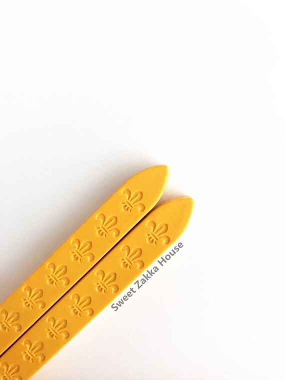 2pcs Yellow Sealing Wax Yellow Wax Sticks for Wax Seal Stamp Etsy