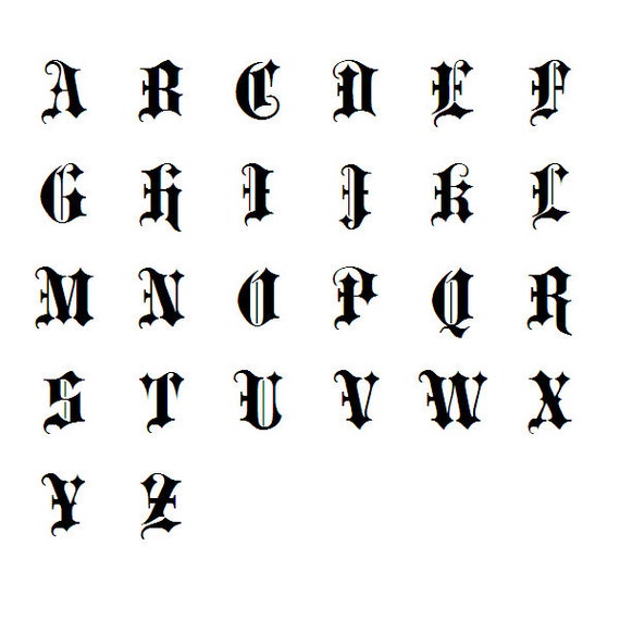 Elegant Gothic Letter A-Z Custom Design Alphabets Wax Seal