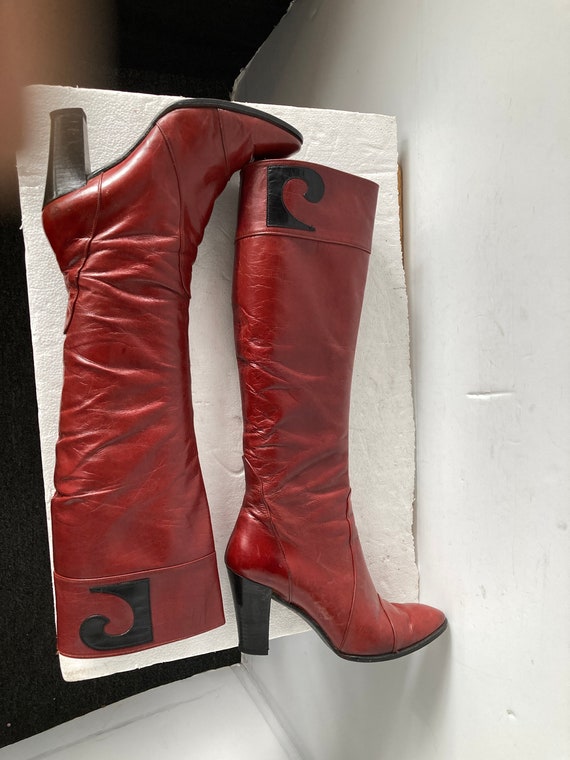 sz 7.5 Pierre Cardin designer vintage 70s boots- … - image 8