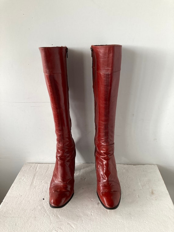 sz 7.5 Pierre Cardin designer vintage 70s boots- … - image 2