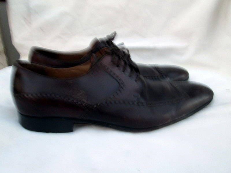 SZ 11 D GUCCI Vintage Men Stylish Brown Italian Leather  display picture 3
