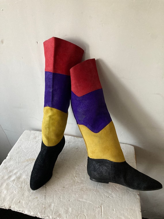 Color block shop boots