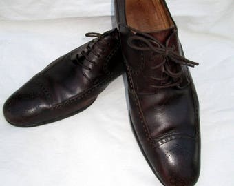 SZ 11 d GUCCI vintage men stylish brown italian leather dress shoes -for the man who want the best