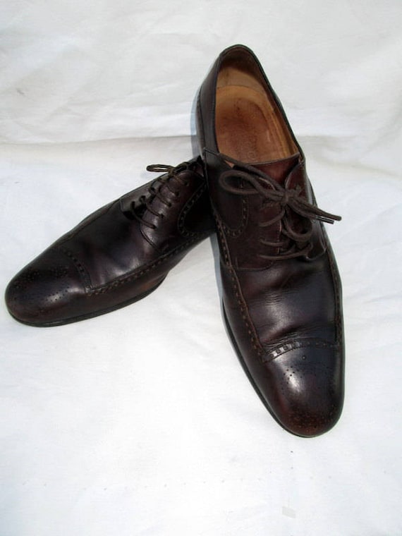 SZ 11 d GUCCI vintage men stylish brown italian le