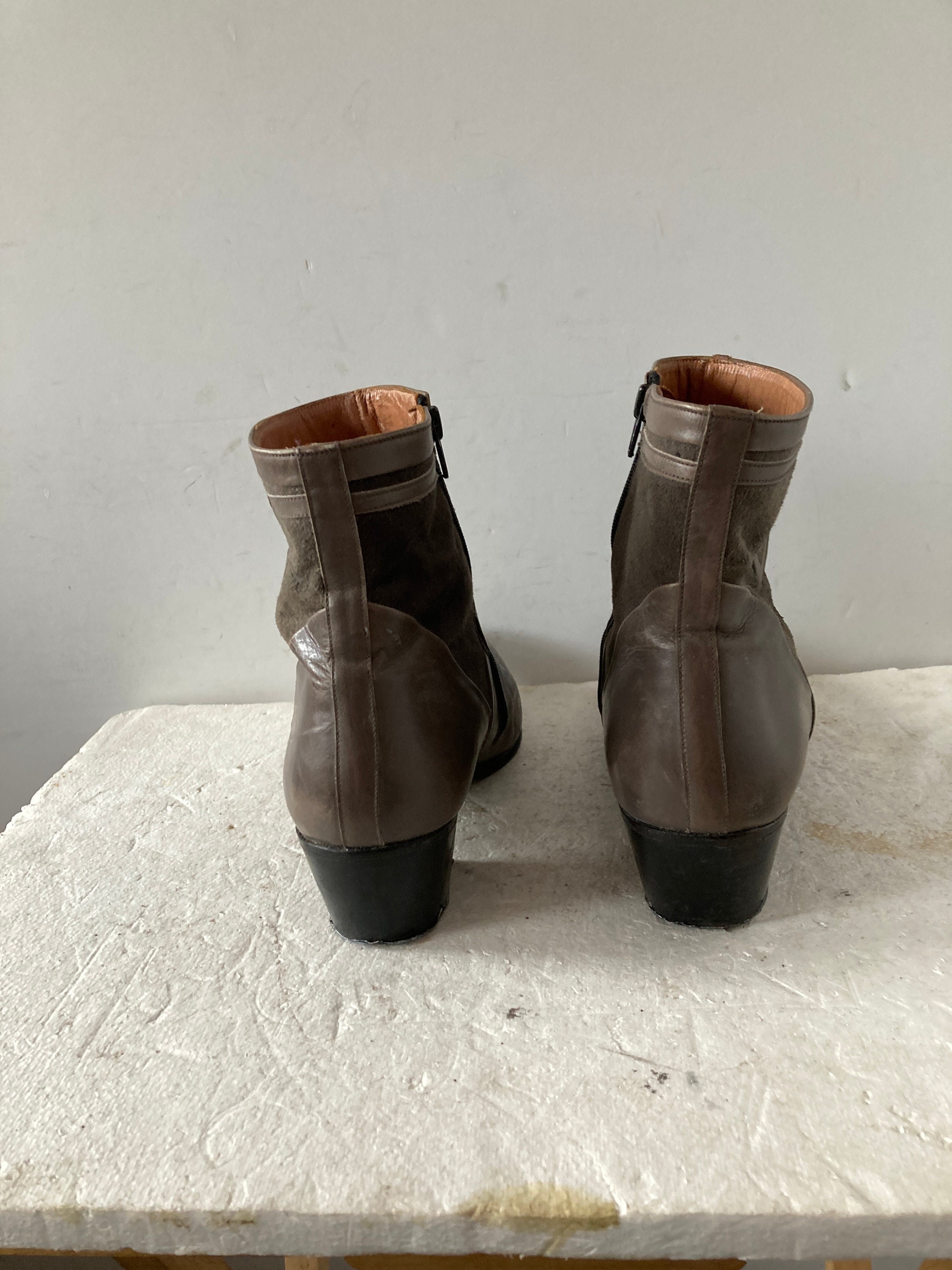 PIERRE CARDIN Men’s Vintage Tan Boots 1227 Pierre Cardin Olive Suede Boots | Rugged & Refined main image 4
