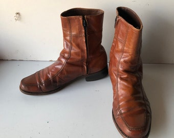 Vtg 70s Executive Imperial Side Zip Boots Men 10.5E Black  display picture 2
