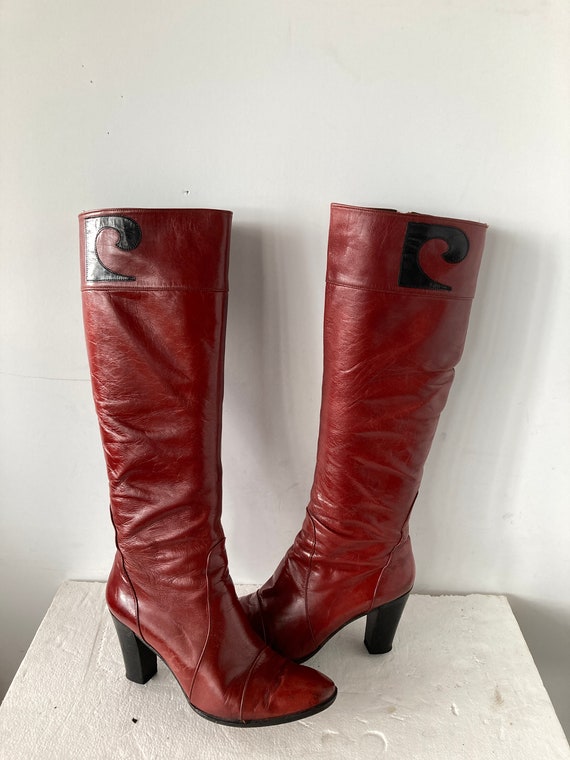 sz 7.5 Pierre Cardin designer vintage 70s boots- … - image 4