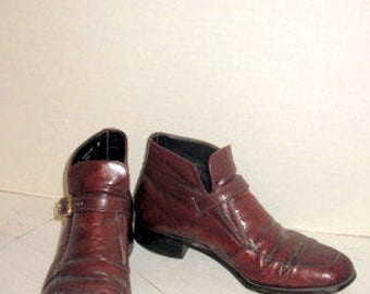 sz 7.5 D vintage brown leather Florsheim ankle boots