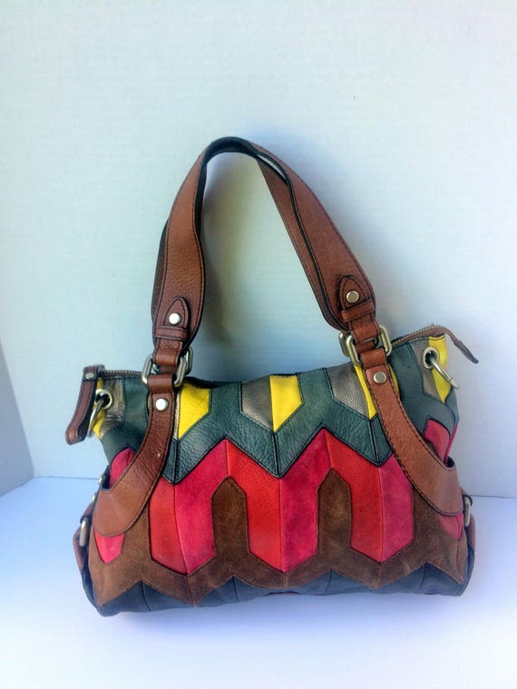 Fossil suede shop handbag