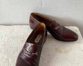 Zapatos de vestir vintage Bally de piel marrón, hechos en Italia (talla 10.5 D)