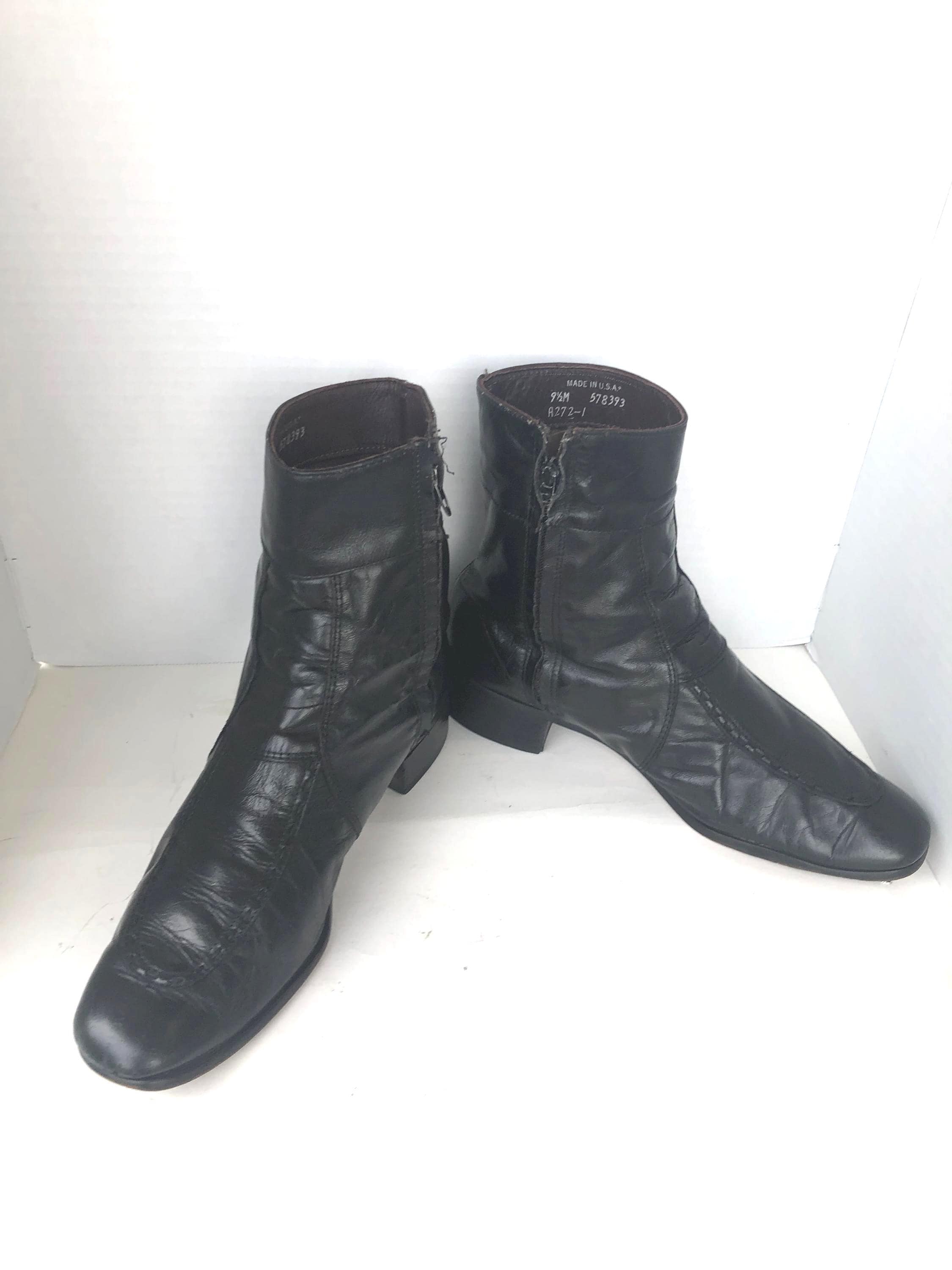 80s Side Zip Boots - Etsy