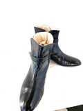 sz 10.5 D Stacy Adams vintage 80S black leather men or women ankle boots- fashion flashback-old school turns new cool -sustainable