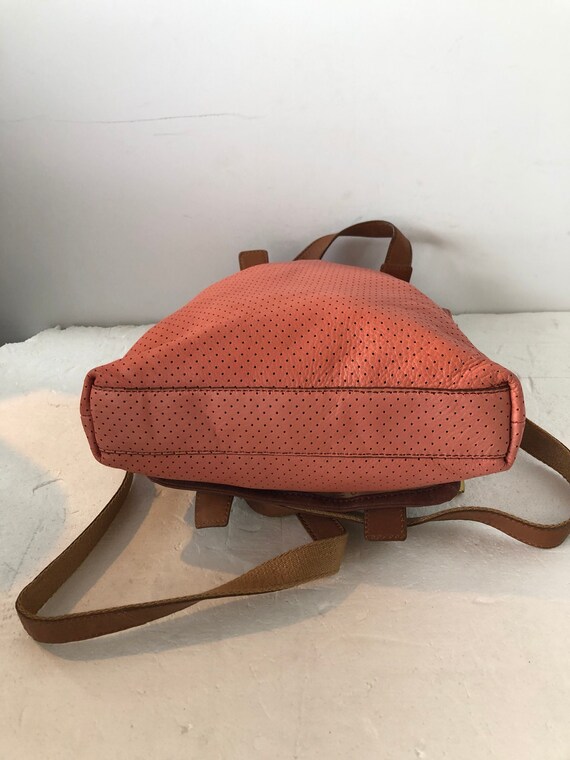 vintage FOSSIL x large shoulder bag purse- pink a… - image 5