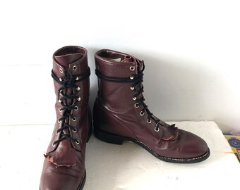 Vintage Justin Shark Skin Cowboy Boots - Men display picture 1