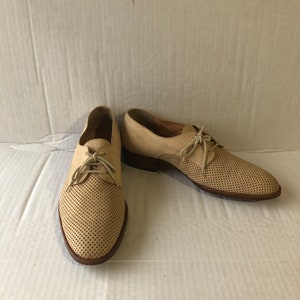Peeples Oxford shoes Vintage Peeples | Italian Made Brown Leather Oxfords - Etsy main image 2