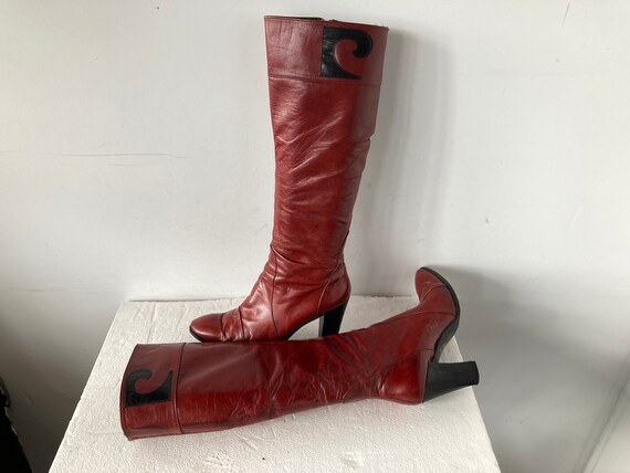 sz 7.5 Pierre Cardin designer vintage 70s boots- … - image 9