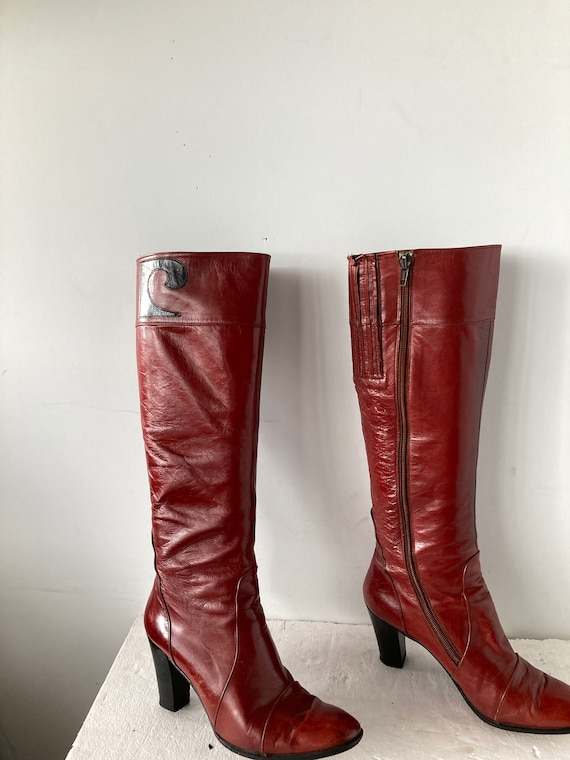 sz 7.5 Pierre Cardin designer vintage 70s boots- … - image 1