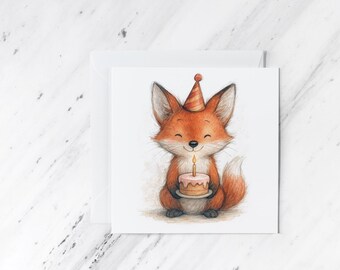 Woodland Foxes Greeting Cards For Sale