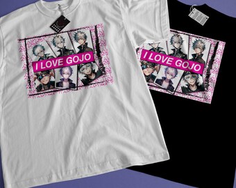 T-Shirt with Printed/Vinyl Design - I Love Gojo