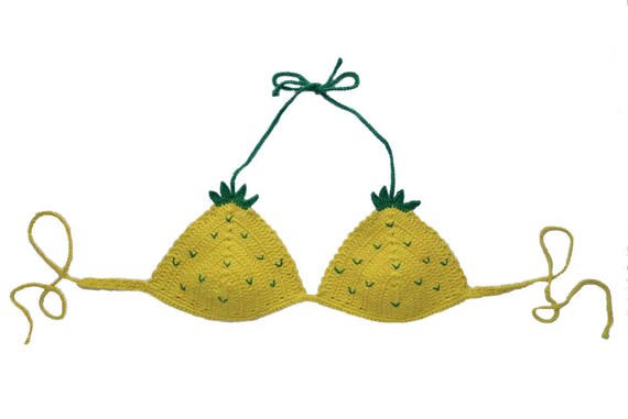 pineapple bathing suit top