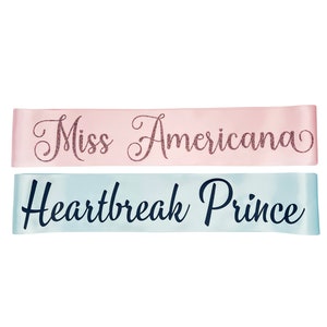 Stand Out with a 4" wide Satin Sash, scripted with choice of Miss Americana and/or The Heartbreak Prince. Eras Concerts & Eras dance parties