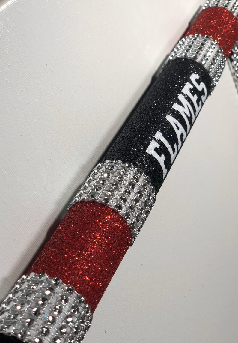 Personalized Cheerleading Spirit Stick Black and Red Etsy