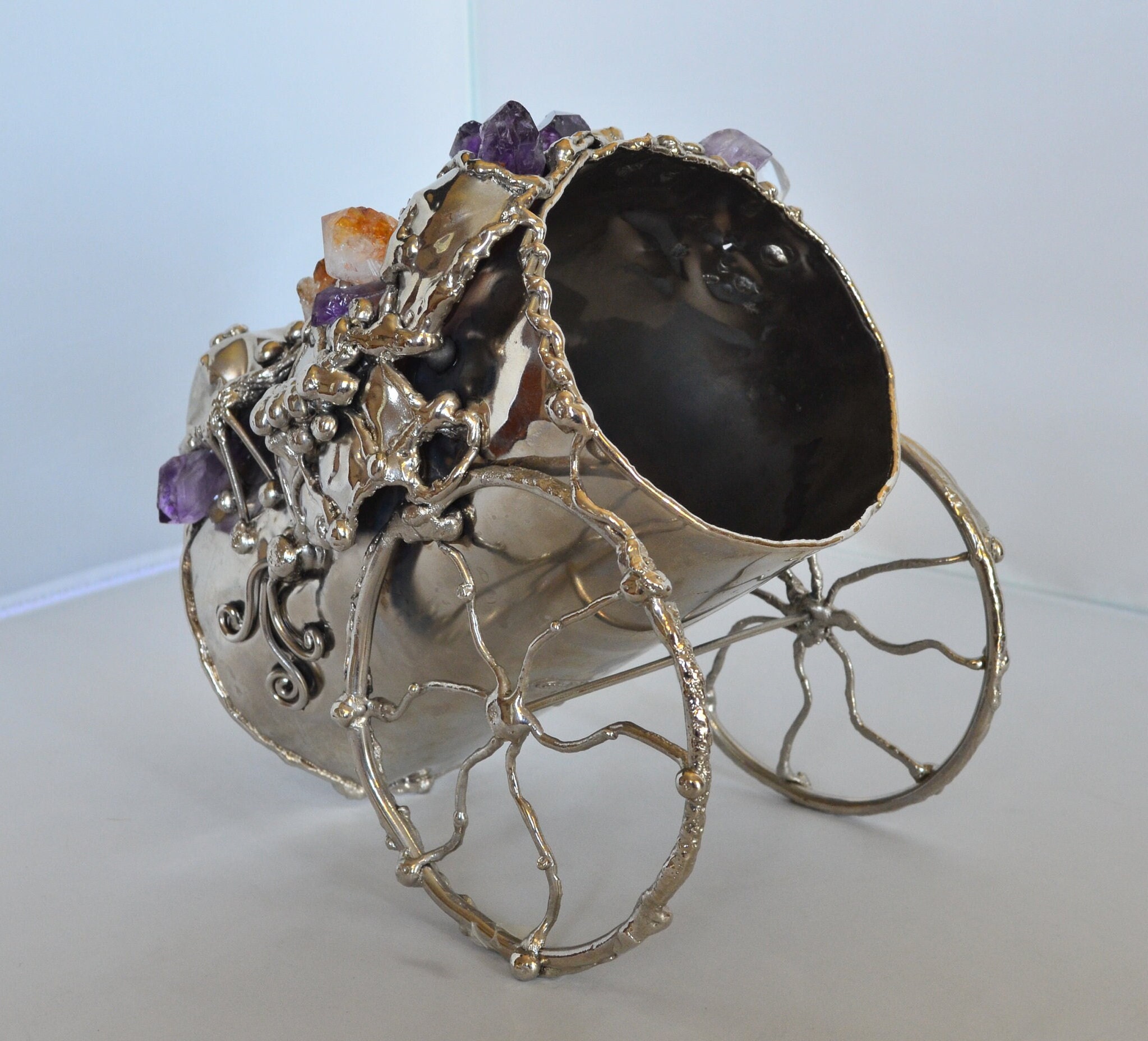 豪華 希少 ～★ SPRING 春 ／ CRYSTAL IMPRESSIONS Suzy Levian Sterling Silver White Topaz & Purple Amethyst
