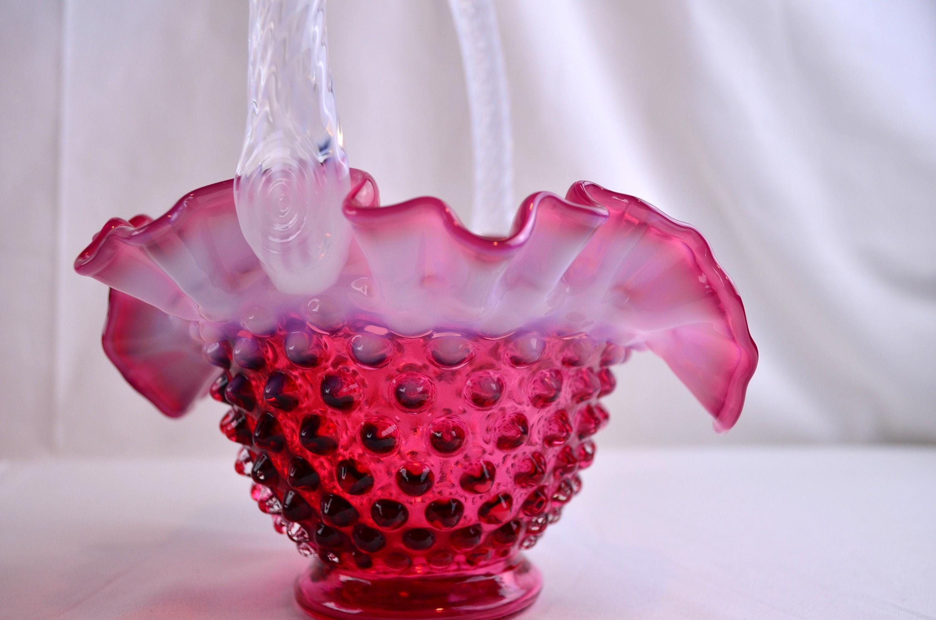 フェントン社 ボブネイル ムーンストーン フリルバスケット フェントン