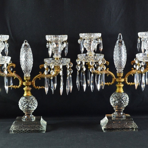 Glass Candelabra Etsy