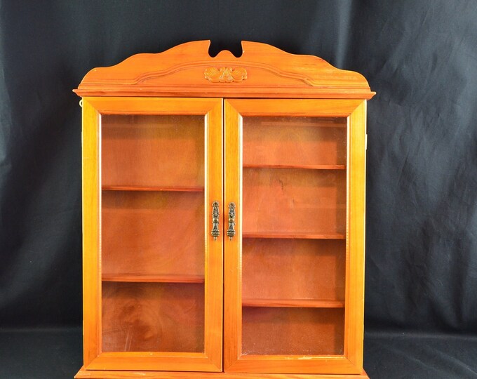 Wood Curio Vintage Wall Solid Wood Construction