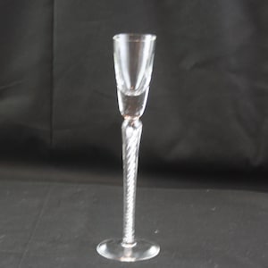 Stuart Crystal Blown Glass Air Twist Long Stem &quot;Iona Arial&quot; 1 1/2-ounce Aperitif/Cordial, Sold Individually.