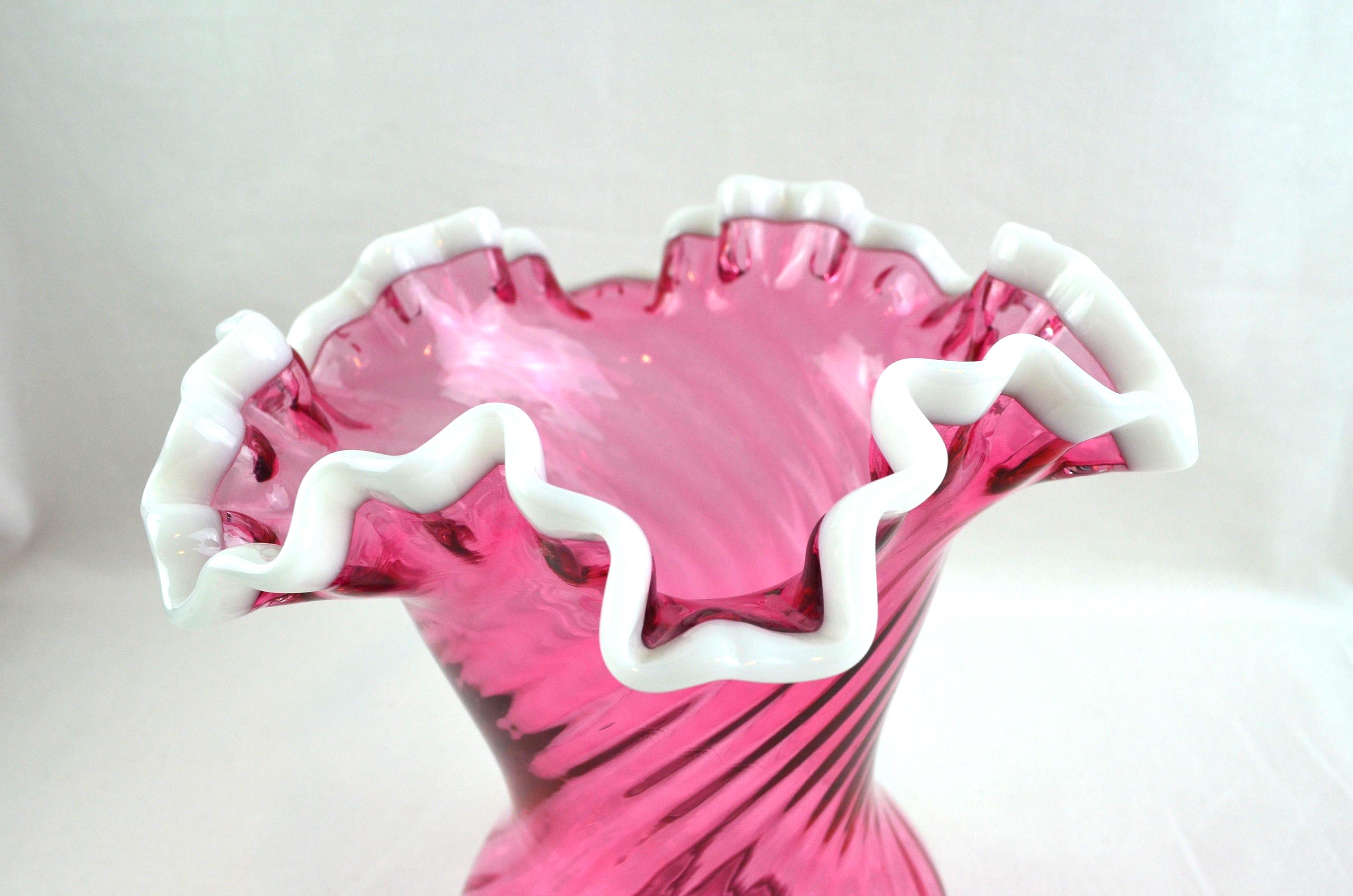 Fenton Cranberry Swirl 6.5