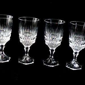 Fostoria Heritage Cut Crystal Goblets, Set of 4