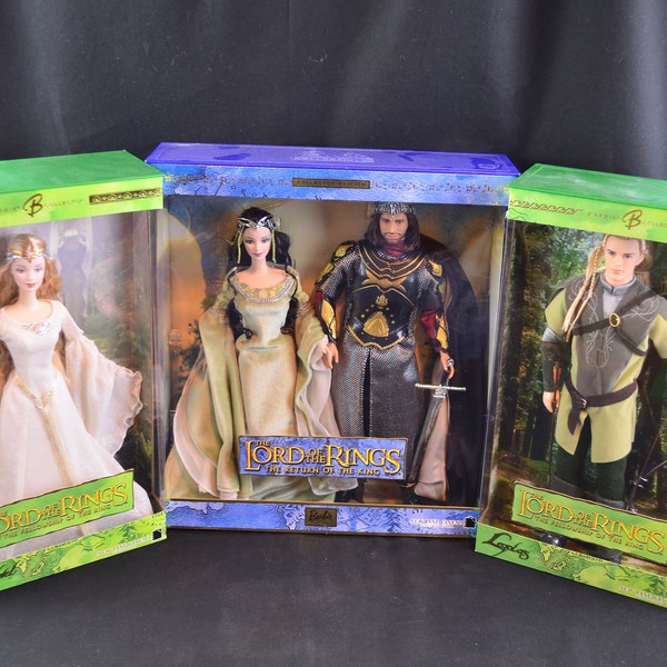 Lord of the Rings, Barbie & Ken Dolls as Arwen and Aragorn, Legolas and Galadriel. Each Sold Separately.