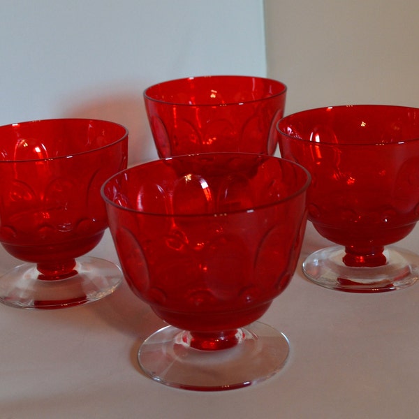 Fostoria Red Glass Etsy